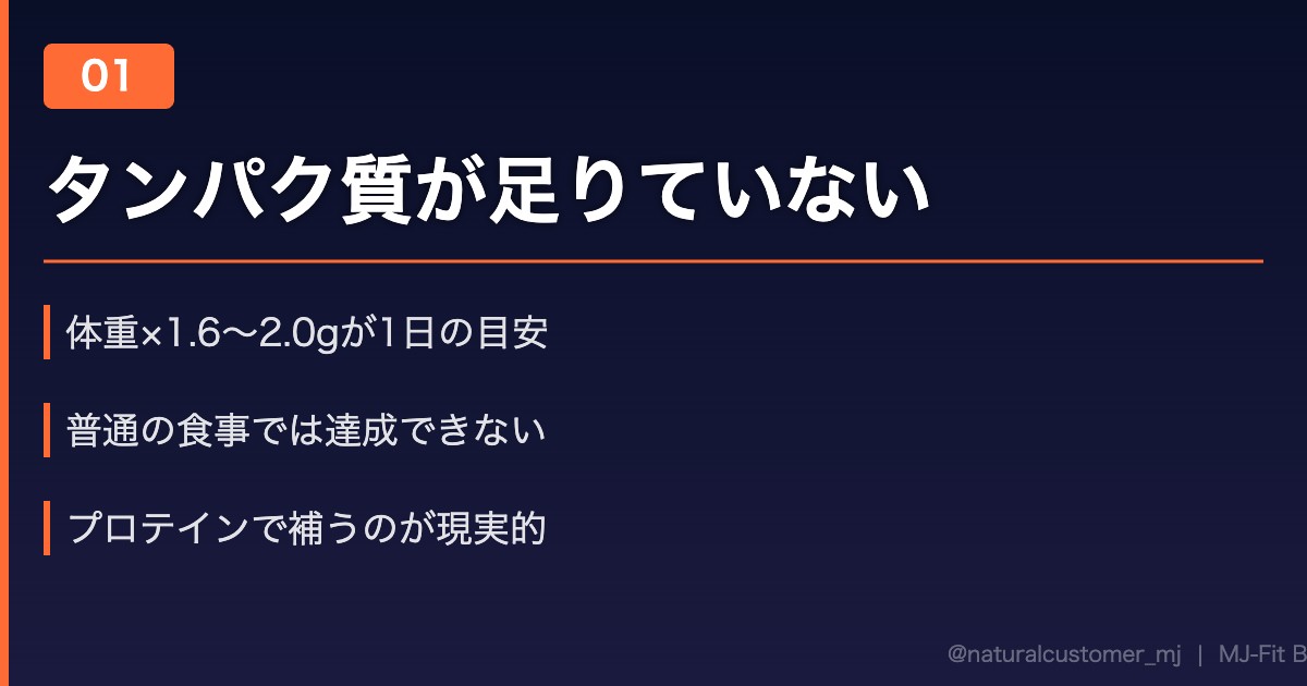 タンパク質が足りていない