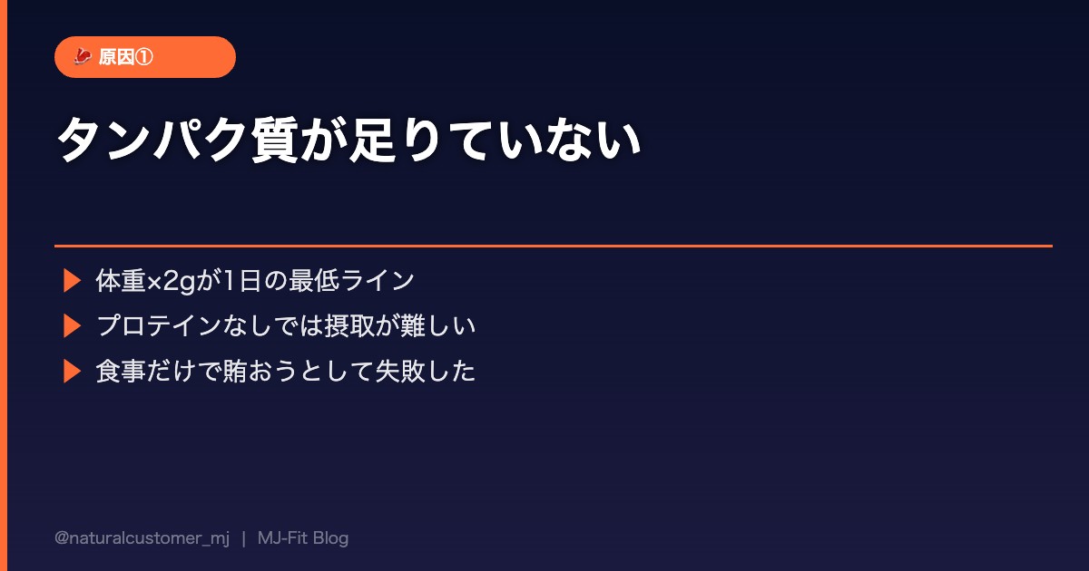 タンパク質が足りていない