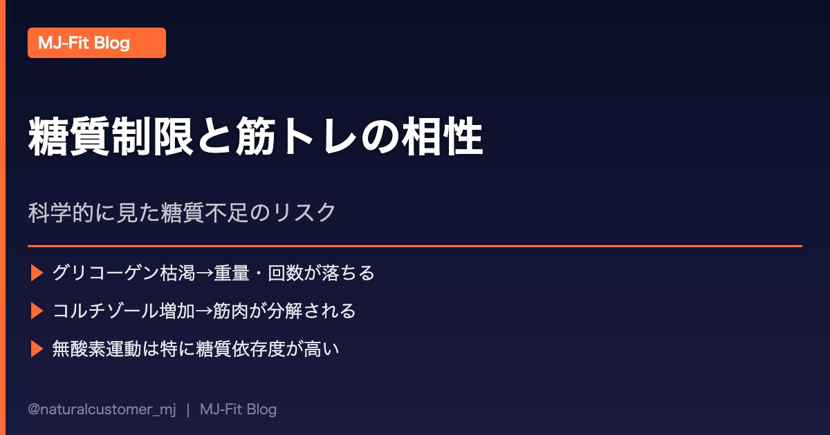 糖質制限と筋トレの相性が悪い科学的な理由