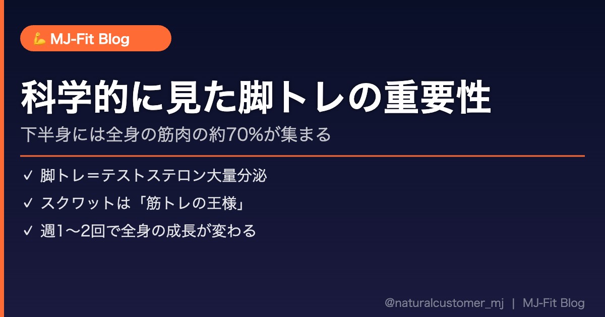 脚トレの科学的な重要性