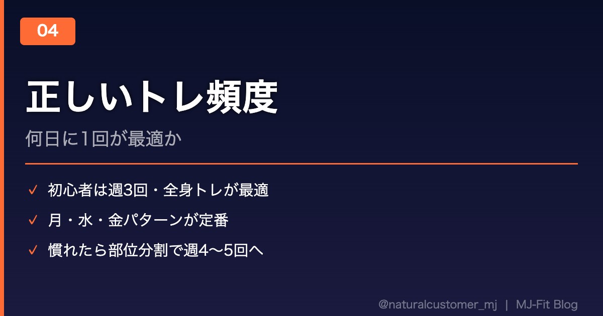 正しいトレ頻度:何日に1回が最適か