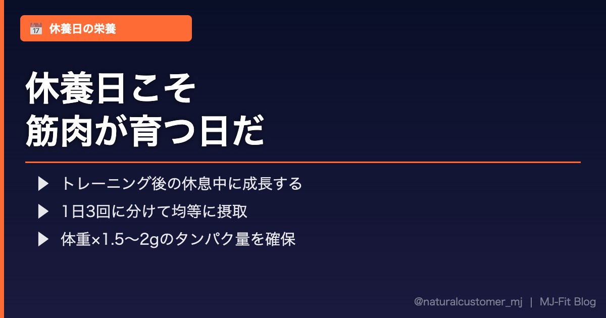 休養日にもプロテインを飲むべき理由